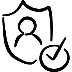 Privacy User Profile Protected Icon from Freehand Set