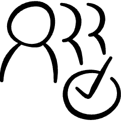 Privacy Users Approval Icon from Freehand Set