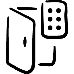 Smart House Door Pin 1 Icon from Freehand Set