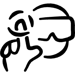 Virtual Reality Vr User Play Icon from Freehand Set