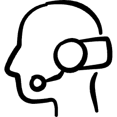 Wearable Device Headset Icon from Freehand Set