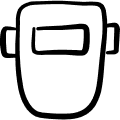 Equipment Welding Mask Icon from Freehand Set