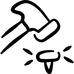 Hardware Hammer Nail Icon from Freehand Set