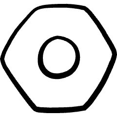 Hardware Nut Icon from Freehand Set