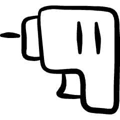 Power Tools Drill Icon from Freehand Set