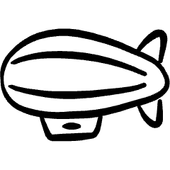 Aircraft Airship Icon from Freehand Set