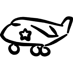 Aircraft Plane Icon from Freehand Set