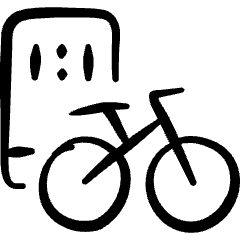 Bicycle Application Icon from Freehand Set