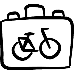 Bicycle Bag Icon from Freehand Set