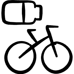 Bicycle Battery Electric Icon from Freehand Set