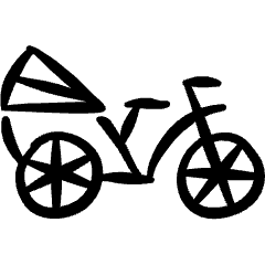 Bicycle City Guide Icon from Freehand Set