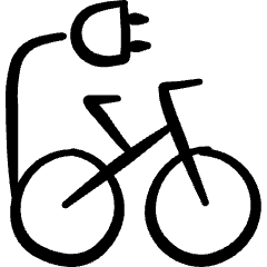 Bicycle Electric Charge Plug Icon from Freehand Set