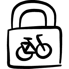 Bicycle Lock Icon from Freehand Set