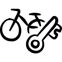 Bicycle Lock Key Icon from Freehand Set