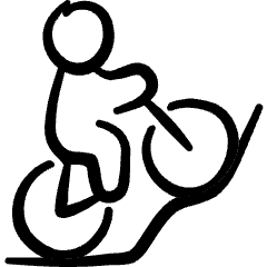 Bicycle Mountain Icon from Freehand Set