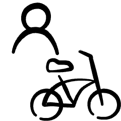 Bicycle Person Icon from Freehand Set