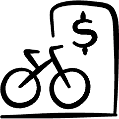 Bicycle Rental Bicycle Icon from Freehand Set