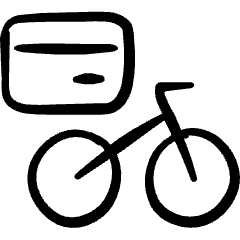 Bicycle Rental Credit Debit Card  Icon from Freehand Set