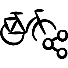 Bicycle Share Icon from Freehand Set
