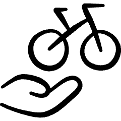 Bicycle Shared Icon from Freehand Set