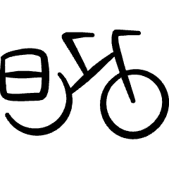 Bicycle Travel Bag Attach Icon from Freehand Set