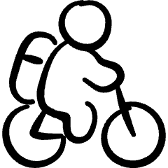 Bicycle Travel Icon from Freehand Set