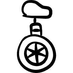 Unicycle Icon from Freehand Set