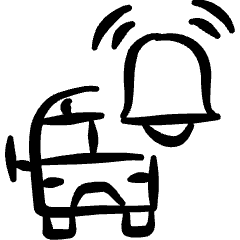 Bus Alarm Icon from Freehand Set