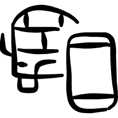 Bus Smartphone Icon from Freehand Set