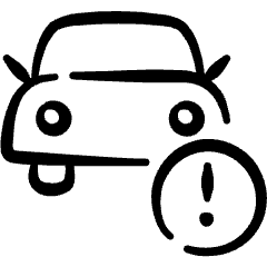 Car Actions Alert Icon from Freehand Set