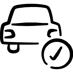Car Actions Check Icon from Freehand Set