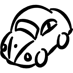 Car Retro Icon from Freehand Set