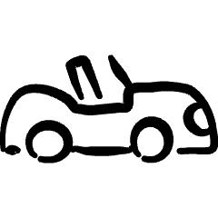 Car Sports Convertible Icon from Freehand Set