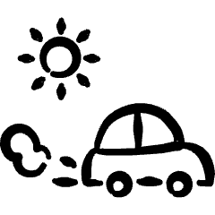 Car Sun Icon from Freehand Set