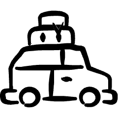 Car Truck Luggage Icon from Freehand Set