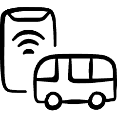 E Transport Bus Wifi Icon from Freehand Set