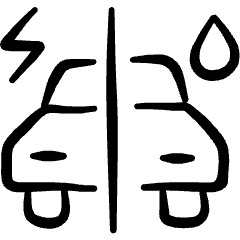 E Transport Hybrid Car Icon from Freehand Set
