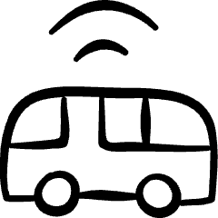 E Transport Smart Bus Icon from Freehand Set
