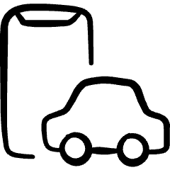 E Transport Smartphone Icon from Freehand Set