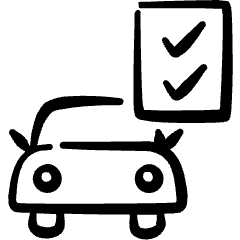 Car Repair Checklist Icon from Freehand Set