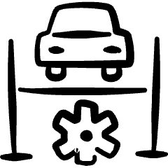 Car Repair Lift Icon from Freehand Set