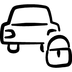 Car Repair Lock Icon from Freehand Set