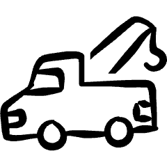 Car Repair Tow Truck Icon from Freehand Set