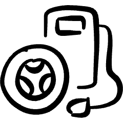 Car Repair Wheel Pump Icon from Freehand Set