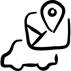 Navigation Car Map Icon from Freehand Set