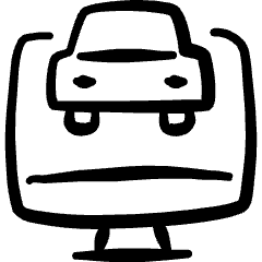 Navigation Car Monitor Icon from Freehand Set