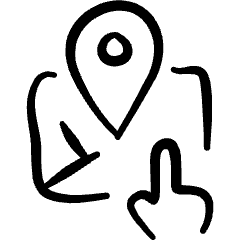 Navigation Smartphone Map Location Icon from Freehand Set