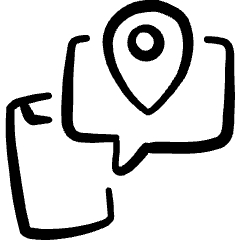 Navigation Smartphone Message Share Location Icon from Freehand Set