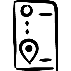 Navigation Smartphone Steps Icon from Freehand Set