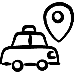 Navigation Taxi Pin Location 1 Icon from Freehand Set